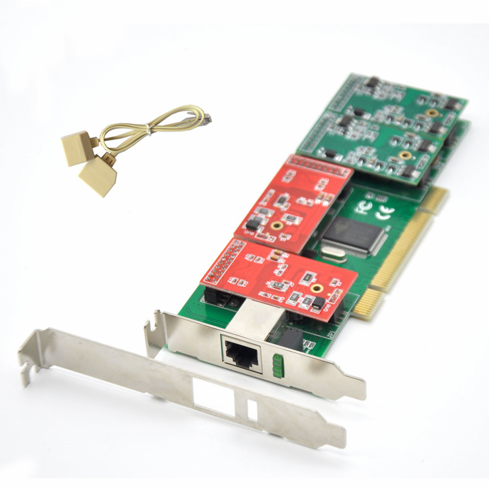 New Wholesale TDM410P 2U Asterisk PCI 4 FXS/FXO Analog Voice Telephony Card Trixbox/Elastix/Freeswitch IP PBX