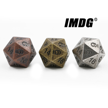 1pcs D20 Polyhedron RPG Dice 20-sides Accessories Metal Dice DND Different Color Digital Game Dice