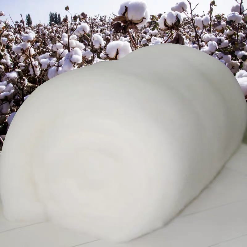 100% cotton quilt comforter incore filling cotton recyclable natural long-staple cotton one roll 1kg