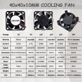 2 Pieces 5V 12V 24V 4010 40mm Cooling Fan 3D Printer Cooling Fan DC Brushless Fan Sleeve/Ball Radial Fans 40x40x10mm Fan