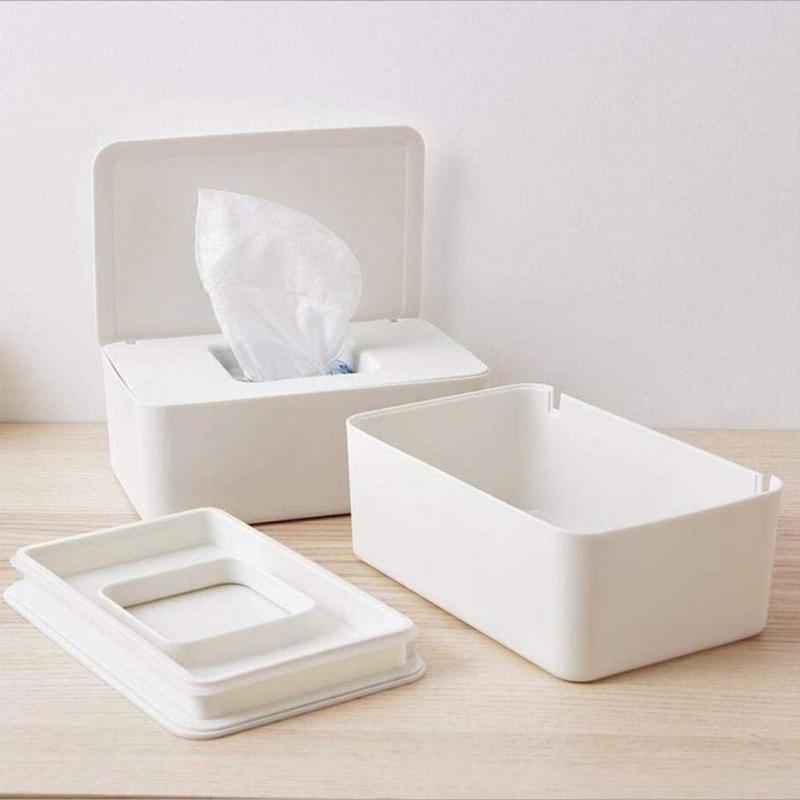 Dry Wet Tissue Paper Case Care Baby Wipes Napkin Storage Box Holder Container Wipes Dispenser Home Tissue Holder