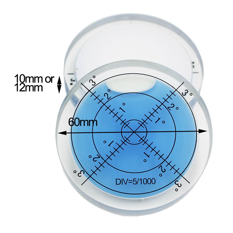 QASE Luminous Bubble Level Round Spirit Level Measuring Instrument Night Vision All-glass High Temperature Resistance