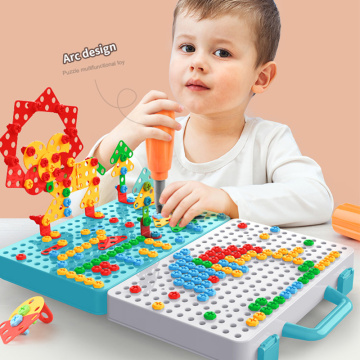 Drill Screw Nut Puzzles Pretend Play Tool Toys Drill Disassembly Assembly Educational DIY 3D Puzzle Toys For Boy Children Kids
