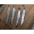 High quality 3.5 " inch sharp stainless steel blank diy handle Damascus steel blade handmade Knife Billet Material Tool Parts