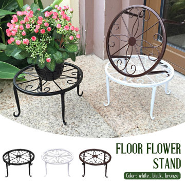 Flower Pot Rack Potted Stander Flower Shelf Create Durable Wrought Metal Iron Classic Style Balcony Floor Garden Plant Stand