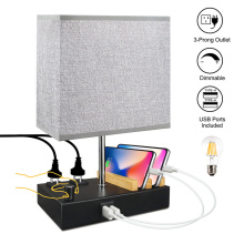 USB bedside table lamp