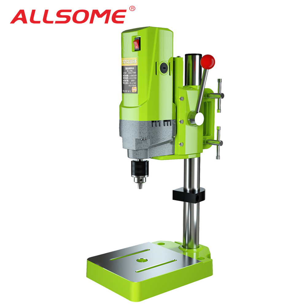 ALLSOME Mini Drilling machine Drill Press Bench Small electric Drill Machine Work Bench gear drive 220V 710W 5156E