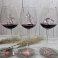 Glass Metal Red Wine Shark dolphin Glass Goblet Crystal Cup Special Xmas For Party