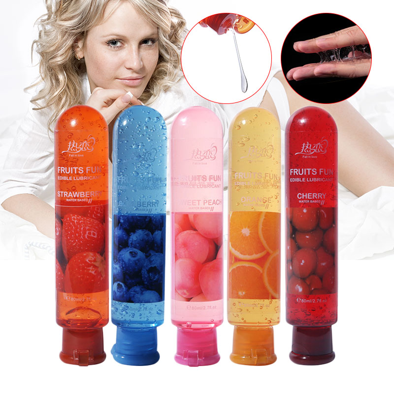 1 Pcs Sex Fruit Oil Strawberry Flavor Lover Water Soluble Body Lubricant Oil Sex Lube Oral 80ml Health99