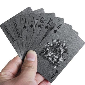 Black Poker Deck Plastic Playing Cards Board Games Speelkaarten Plastic Cards Outdoor Sports Entertainment Accessories