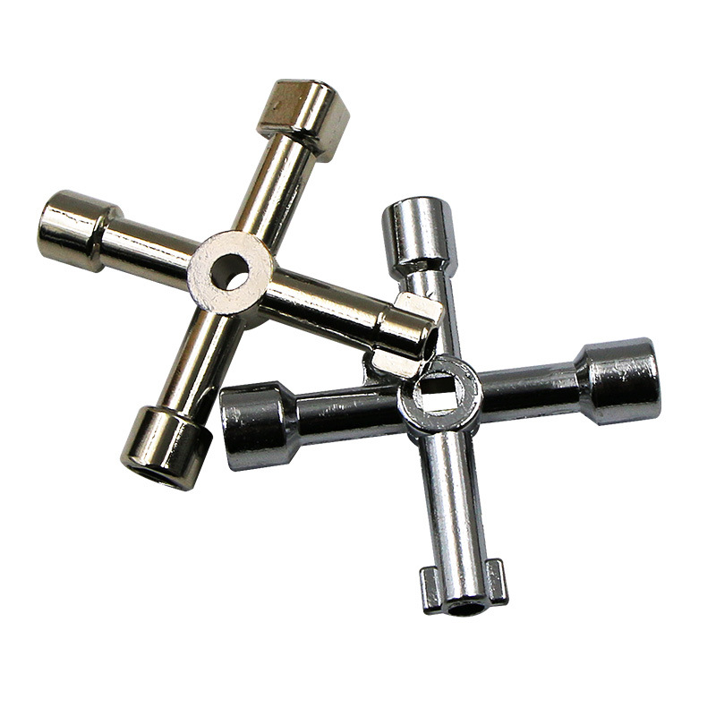 Key Wrench Cross Switch Alloy Universal Square Wrench Tool for Elevator Electrical Cupboard Box Cabinet socket wrench