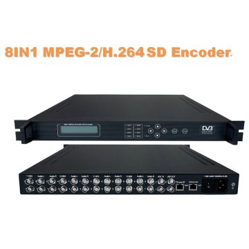 8IN1 MPEG-2/H.264 SD Encoder Radio & TV Broadcasting Equipment sc-1314