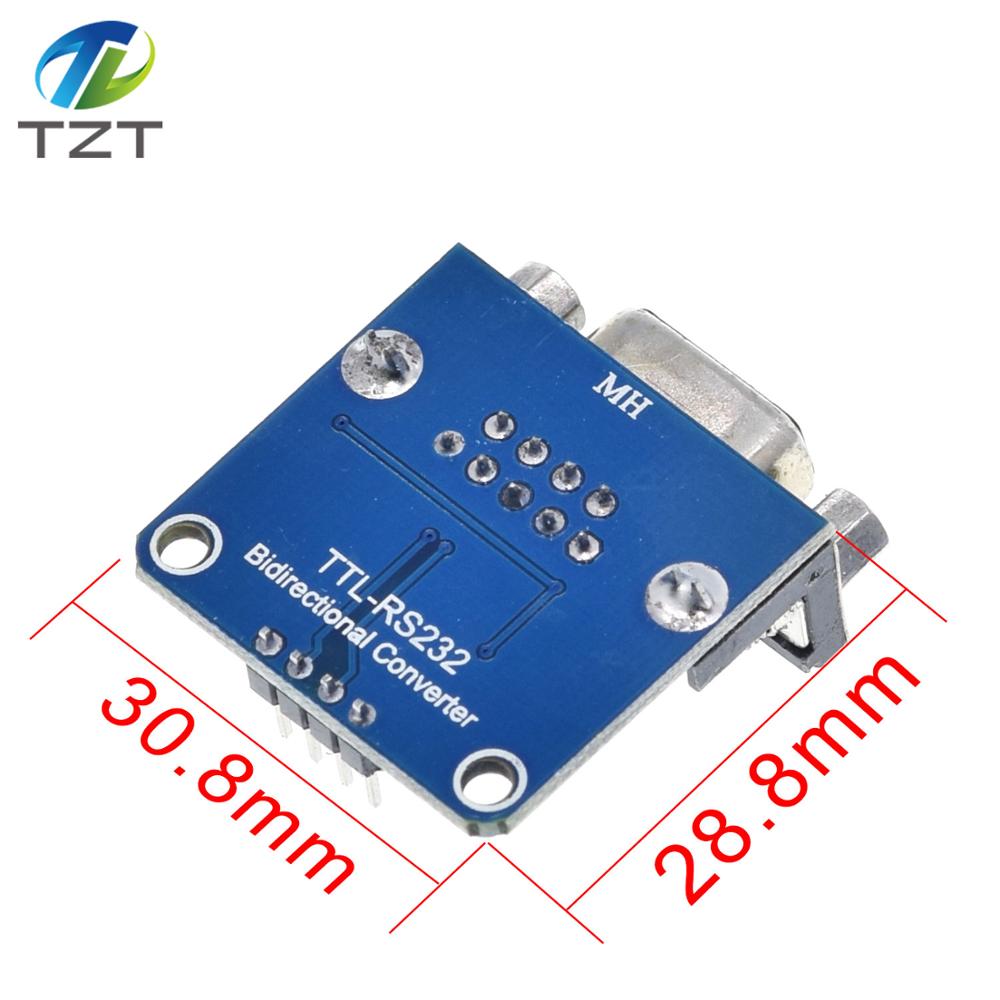 TZT MAX3232 RS232 to TTL Serial Port Converter Module DB9 Connector MAX232 For Arduino