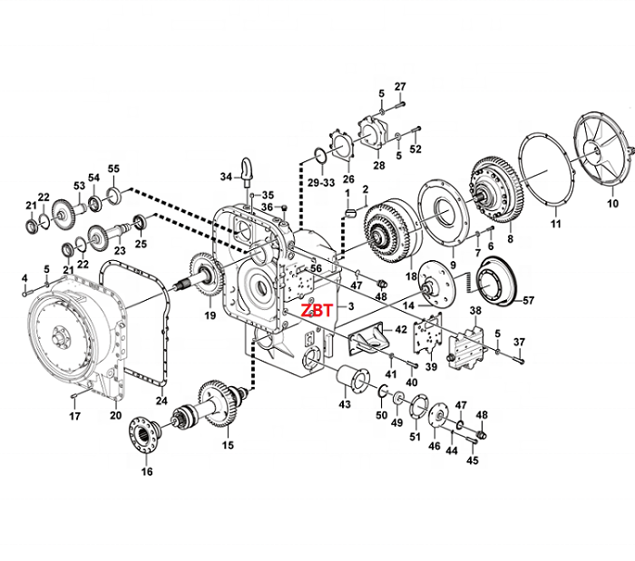 272200591 wheel loader gearbox for XCMG LIUGONG SDLG