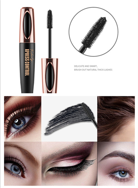 4D Silk Fiber Mascara Long Black Lash Eyelash Extension Waterproof Eye Makeup Quick-drying Mascara Cosmetics TSLM1