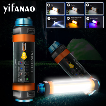 7800mAH LED Camping Light Mosquito Tent Lamp USB Rechargeable Waterproof Multi-functional Lantern Flashlight Hanging Magnetic