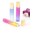 1Pcs Empty Mascara Tubes Gradient Color Glass Essential Oil Empty Perfume Bottle Roller Ball Travel Perfume Glass Bottle