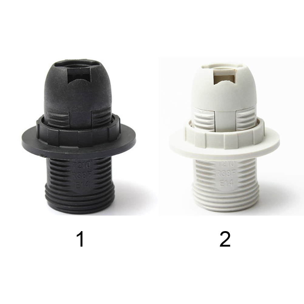 Black/White E14 Light Bulb Adapter Converter Holder Lamp Pendant Socket Base
