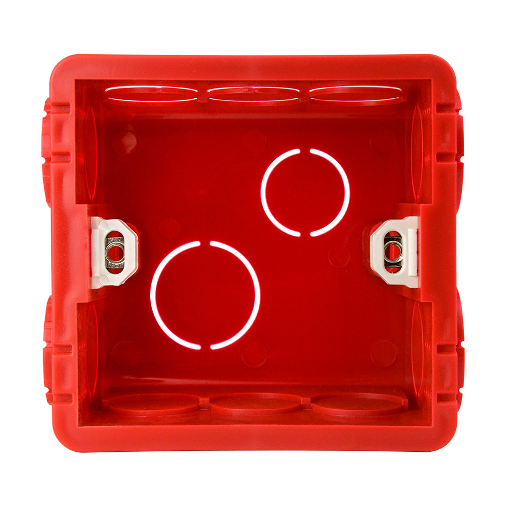 Switch Mounting Box 86 Type 86mm*85mm*50mm PVC Wall Mounting Box Socket Red White Wiring Internal EU Standard Switch Back Box