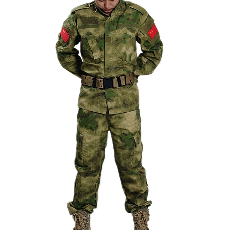 Outdoor Army Military Uniform Camofluage Tactical Atacs A-tacs FG Camo Durable Shirt & Pants Army Combat Coat and Trousers