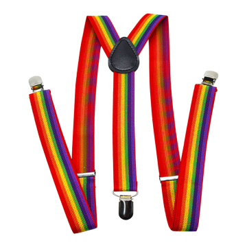 1.4inch Rainbow Suspenders for Men Navy Braces Unisex Strap Bretels Mannen Women Suspenders Adult Belt Adjustable Y Shape