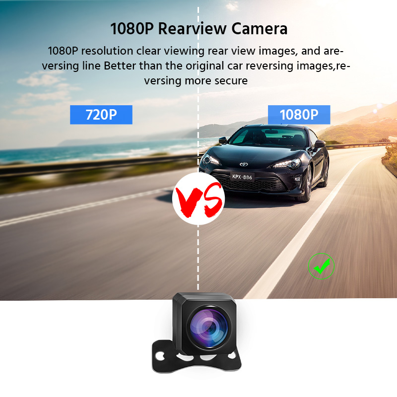 Dropshipping E-ACE A37 Ultra-HD 1440P Dashcam 10.0 Inch Car Mirror Dvr Night Vision Video Recorder With FHD1080 Rear View Camera