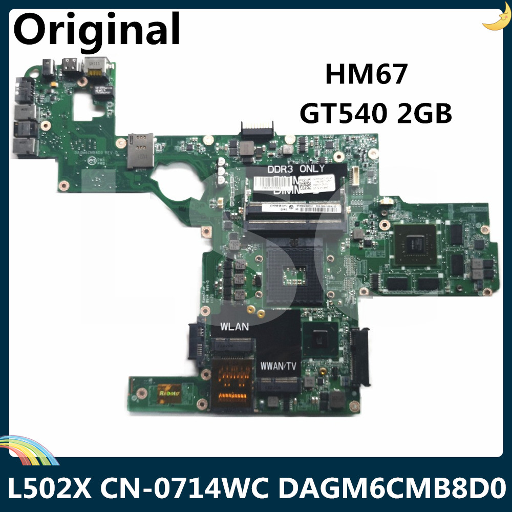 LSC For DELL XPS L502X Laptop Motherboard CN-0714WC 0714WC 714WC GT540 2GB DAGM6CMB8D0 HM67