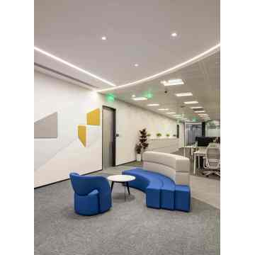 Customizable Modern Designer Curved Leather Sofa Set Extra Long for Reception Villa or Office for Home Office