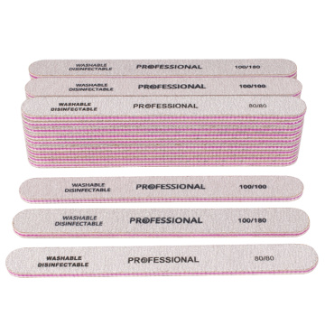 50Pcs/lot Double Sided Nail File 80/80 Buffer 100/100 100/180 Nails File Buffer Block Polisher Straight Manicure Polishing Files