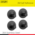 3M Sticker Adhesive Stainless Steel Wall Mount Holder Hook 1pc Door Clothes Coat Hat Hanger Hanger Towel Clothes Robe Rack