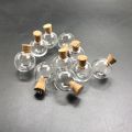 10pcs 16mm Mini Lightbulb Glass Globe bubble round ball with hole DIY hollow glass orb vial pendant glass bottle necklace gifts