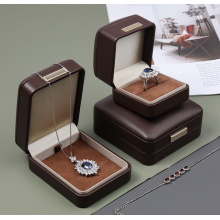 Jewelry box Renewable leather box Leather texture jewelry box set necklace box