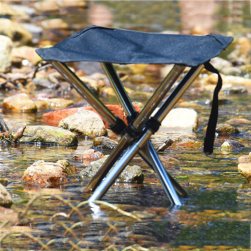 Portable Small Four-legged Stool Folding Chair Beach Chair Fishing Stool Outdoor Park Bench Stool Train For Outdoor Camping