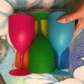 6 Pieces / Set of High Quality Plastic Wine Glasses Goblet Champagne Party Picnic Bar Drink Cup Colorful Frosted Cups