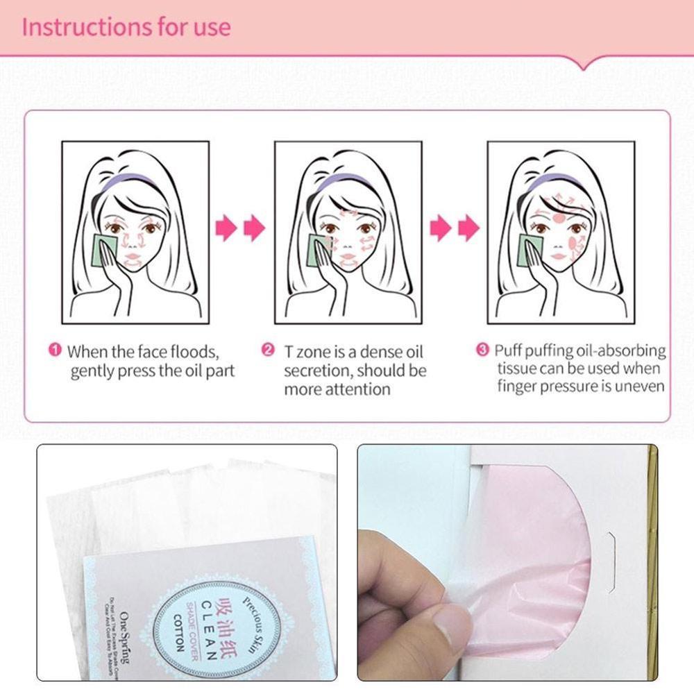 NEW 100pcs Green Absorbing Sheet Matcha Oily Face Blotting Matting Tissue Protable Absorbent Paper Oil Control Wipes