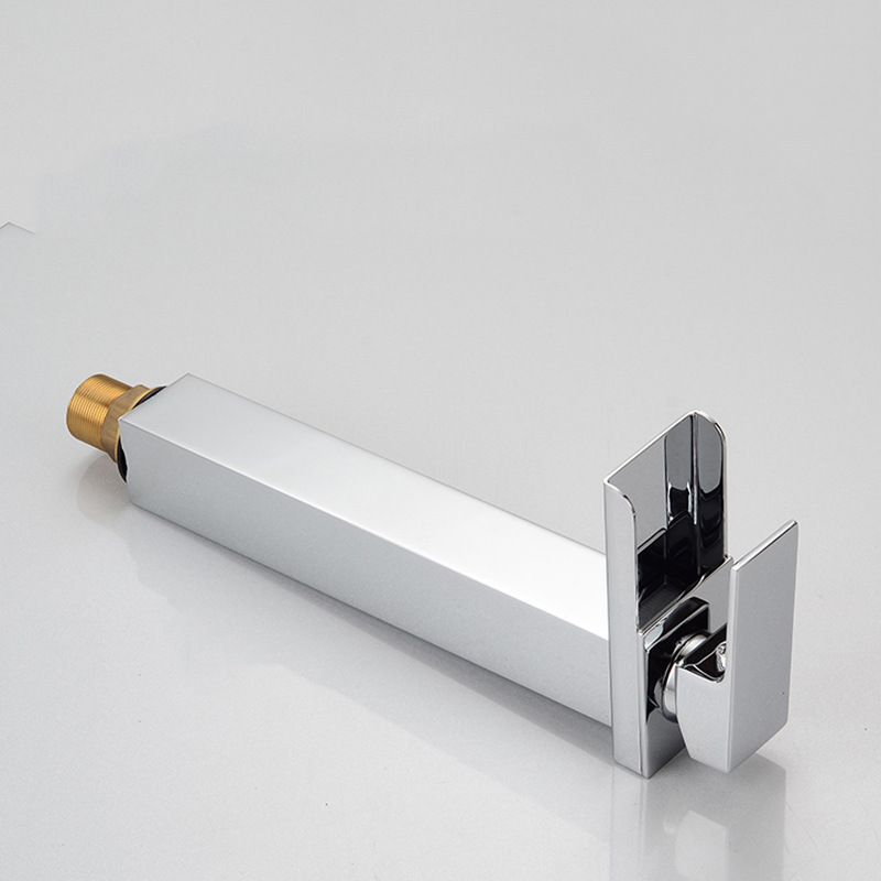  Brass square waterfall deck mounted basin faucet faucet 6 