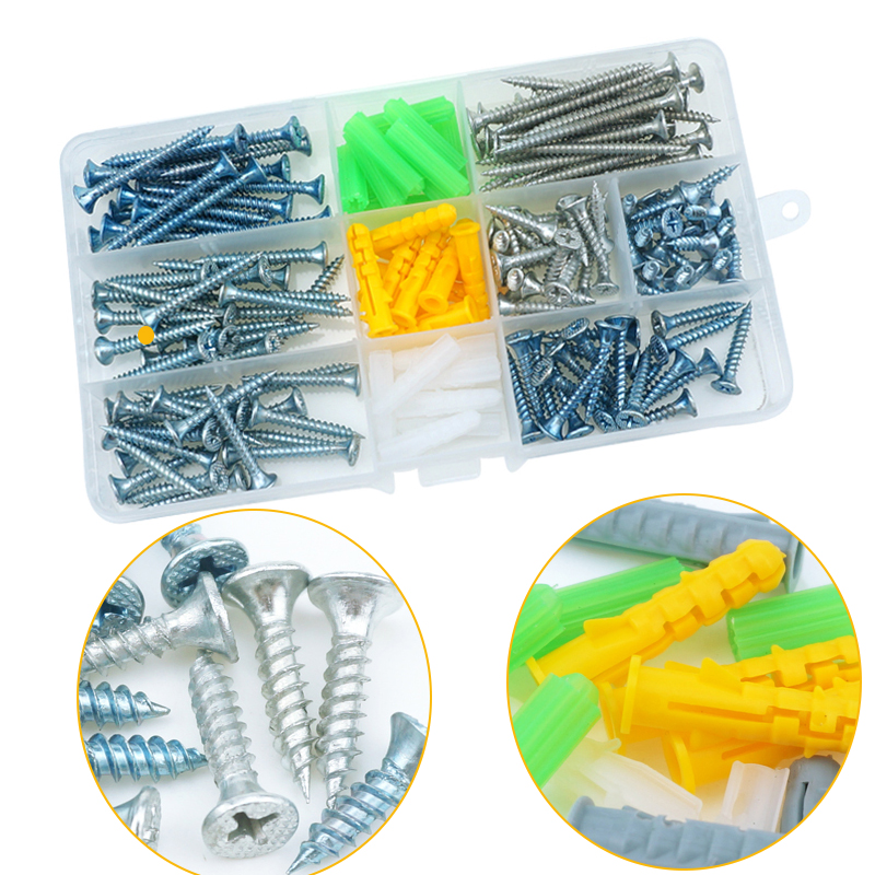 senyu Plastic Expansion Tube Pipe Wall Anchors Plugs Expansion With Phillips Head Screw Kit