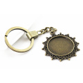 25mm Inner Size Antique Bronze Cameo Setting Base;Handmade Cameo Setting, Metal Key Chains Accessor (12 Style)