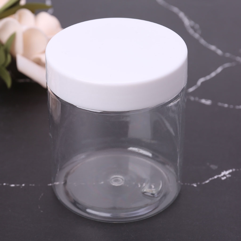 250ml Empty Plastic Container For Slime Foam Light Clay Organizer Makeup Jar Nail Box Cosmetic Pot Cream Bottle Food Storage Can
