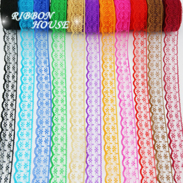 (10 yards/roll) 2.25cm White lace fabric Webbing Decoration Lovely gift packing Cotton Material