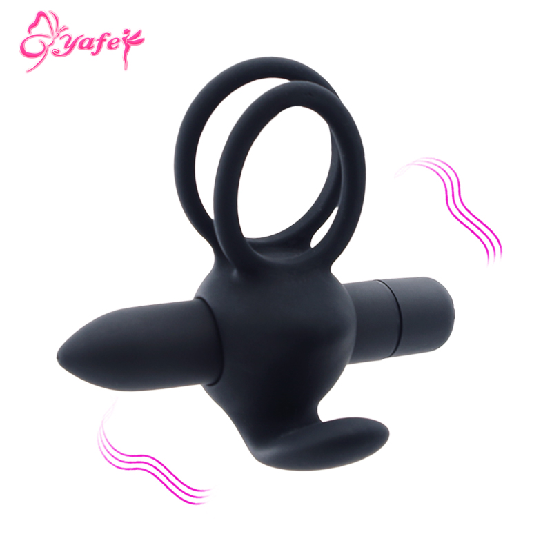 10 Speed Bullet Vibrator Penis Thorns Clitories Stimulator Double Ring G Spot Vibrators Delay Silicone Flirting Sex Toys for Men