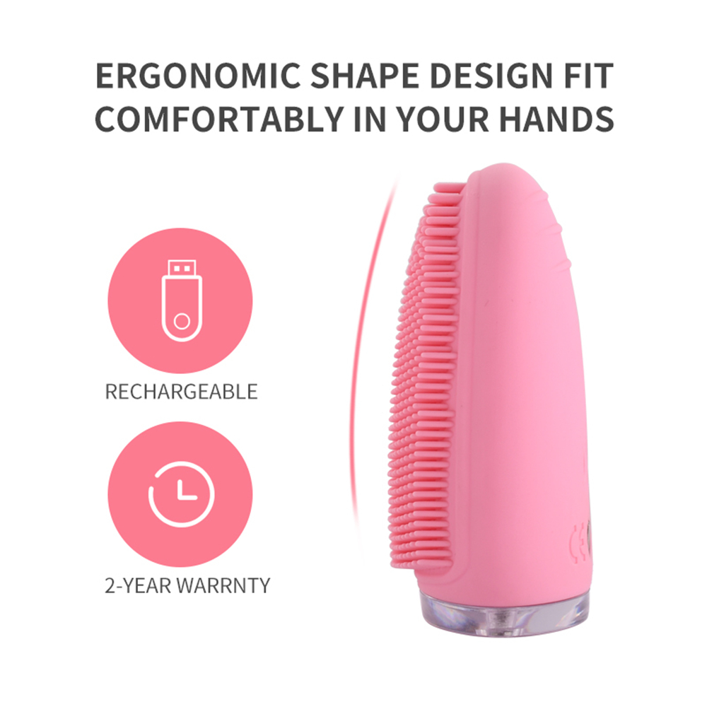 NEWDERMO Mini Facial Cleansing Brush Portable 4 Mode Electric Face Pore Deep Cleanser Silicone Brush Skin Beauty Christmas Gift