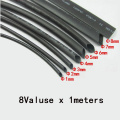 8 Meter/set Heat Shrink Tube kit 1/2/3/4/5/6/8/10mm 2:1 Black Heat Shrink Tubing Shrinkable Sleeving Wrap DIY Connector wire kit