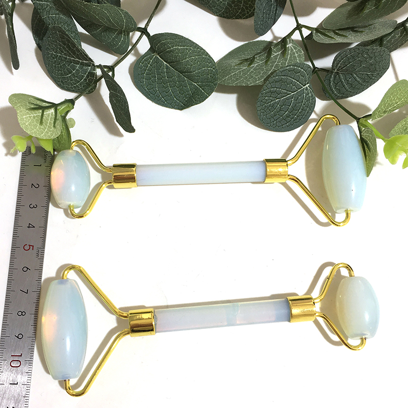 Natural Quartz Facial Massage Crystal Stone Wrinkle Removal Opal Facial Massage Roller Jade Face Slimming Body Head Neck Device