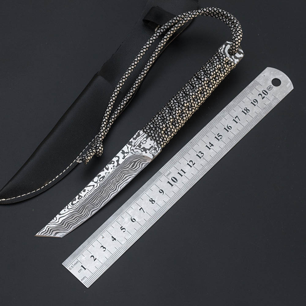 OWL OD180 TACTICAL GEAR ARMY HUNTING SURVIVAL Knives Rambo Knife Sword Camping EDC Tools Combat Damascus Fixed Blade Tanto Dagge