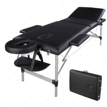 Three Folding Massage Table Salon Furniture Foldable Massage Bed Leather Adjustable Beauty Bed Spa Chair Facial Bed SKU50636199