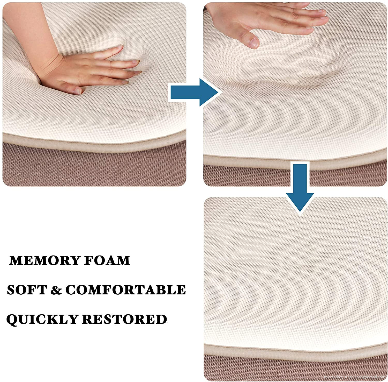 Memory Foam Chair Pads 16x16 Inch