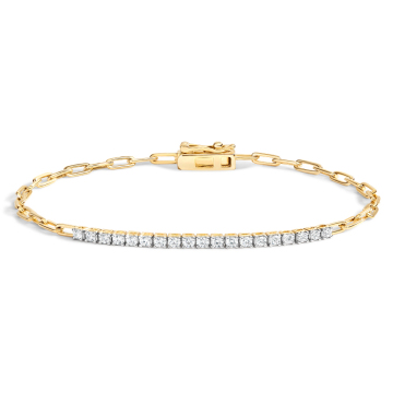 Stylish 18K Yellow Gold Diamond Bracelet