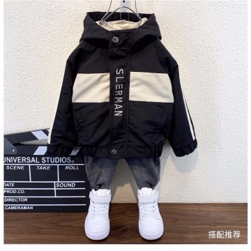 Boys Jacket Autumn Lined Coat Kids Fashion Letter Zipper Spring Autumn baby Boy Korean Children's Windbreaker Jacket Outerwear