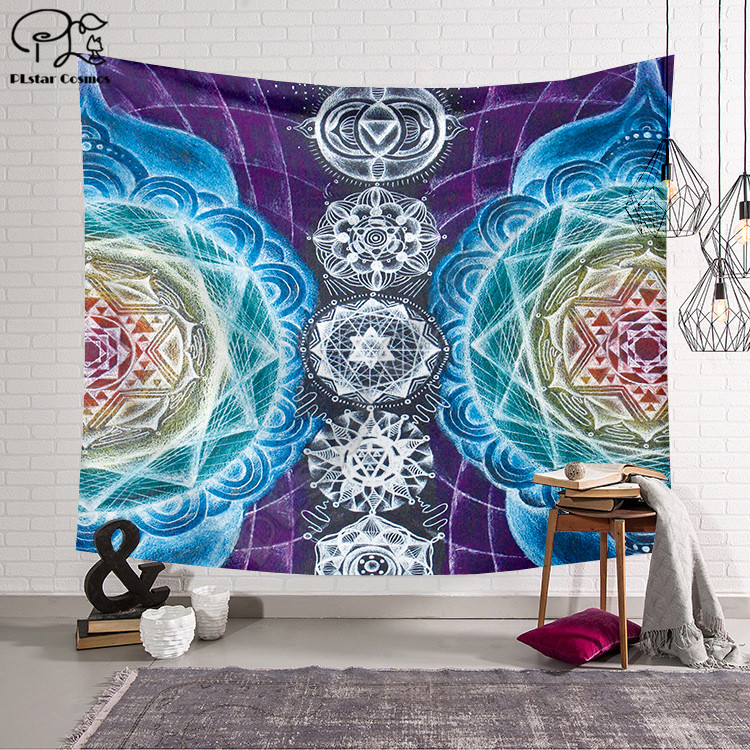 Mayan Totem Funny cartoon Blanket Tapestry 3D Printed Tapestrying Rectangular Home Decor Wall Hanging style-3